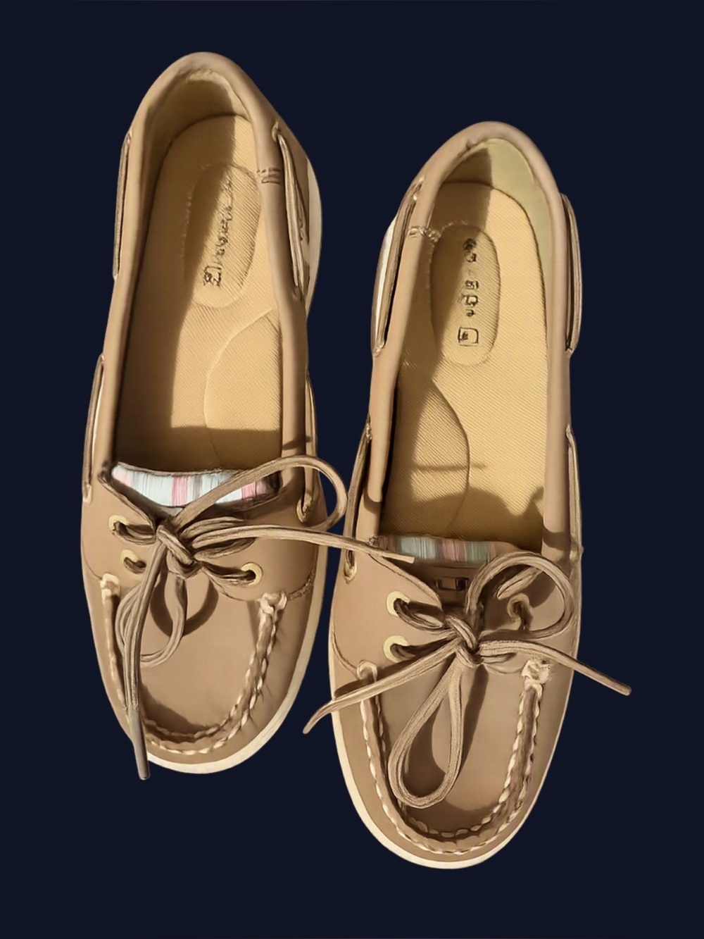 ⛵Sperry Top Sider STS91331 Size 6.5 M Boat style with Leather. EUC - Picture 2 of 6
